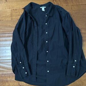 Oversized Navy Button Down Top from H&M